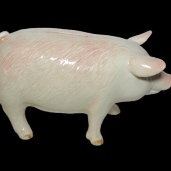 Vintage Otagiri Life Like Piggy Bank Cover On Bottom Coin Removal Home Decor - Picture 3 of 7